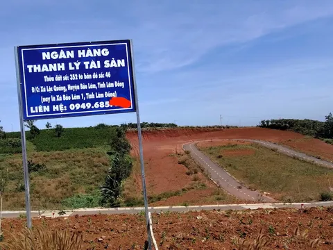 Xuất hiện bảng ngân hàng thanh lý tài sản ở dự án  Sun Valley Bảo Lộc của Khải Hưng Corp