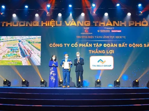 Tập đoàn bất động sản Thắng Lợi vinh dự nhận giải thưởng “Thương hiệu vàng TP.HCM 2021”