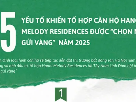 5 yếu tố khiến tổ hợp căn hộ Hanoi Melody Residences được “chọn mặt gửi vàng” năm 2025